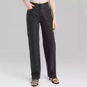 Wild Fable- 90s Straight Leg- Black Glitter Jeans